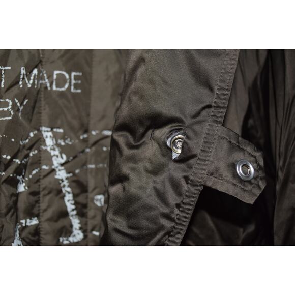 Armani Jeans AJ Olive Green Quilted Long Coat Jacket Men’s Size Large - Picture 3 of 5